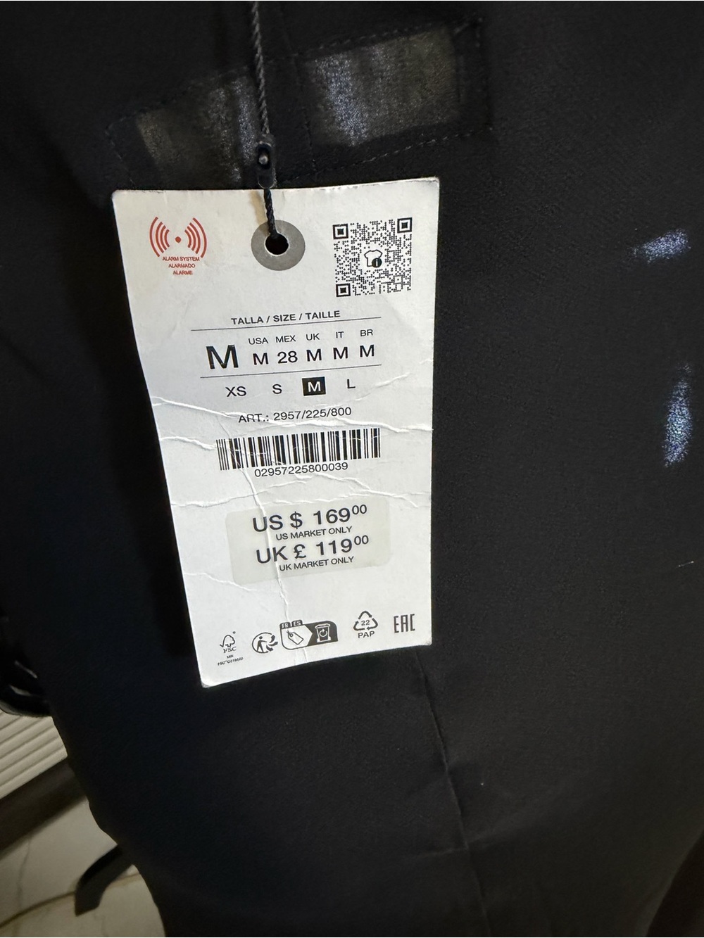 Zara Black Sheer Silk-Blend Maxi Slip Dress - Picture 5 of 5